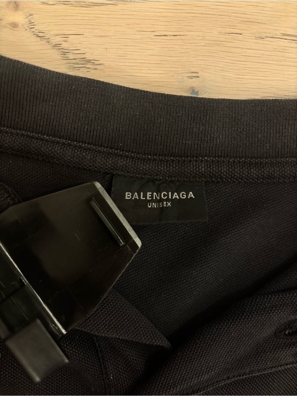 Balenciaga Black Polo Shirt with Chest Crest Detail - Picture 5 of 5